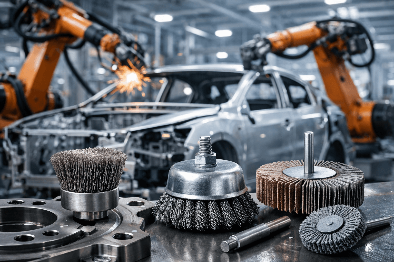 Otomotiv Endüstrisinde Yüzey İşlem Fırçalarının Rolü